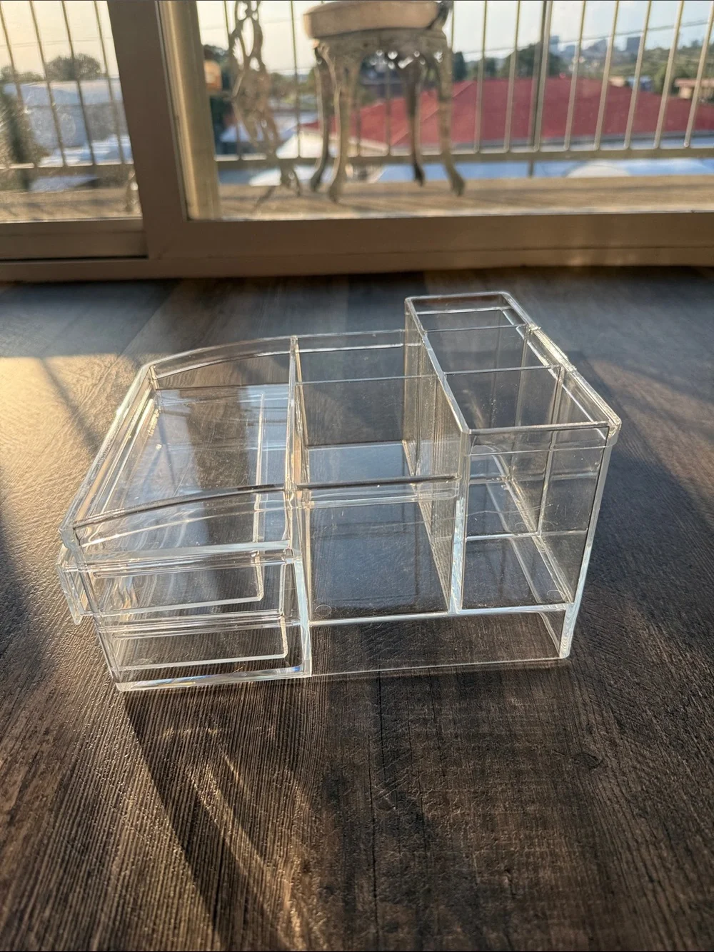Clear Acrylic Cosmetic Organizer with Removable Dividers